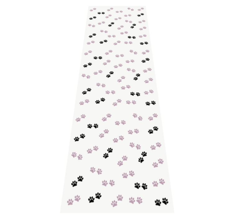 Tapis vinyle chambre empreintes de pattes de chat - TenStickers