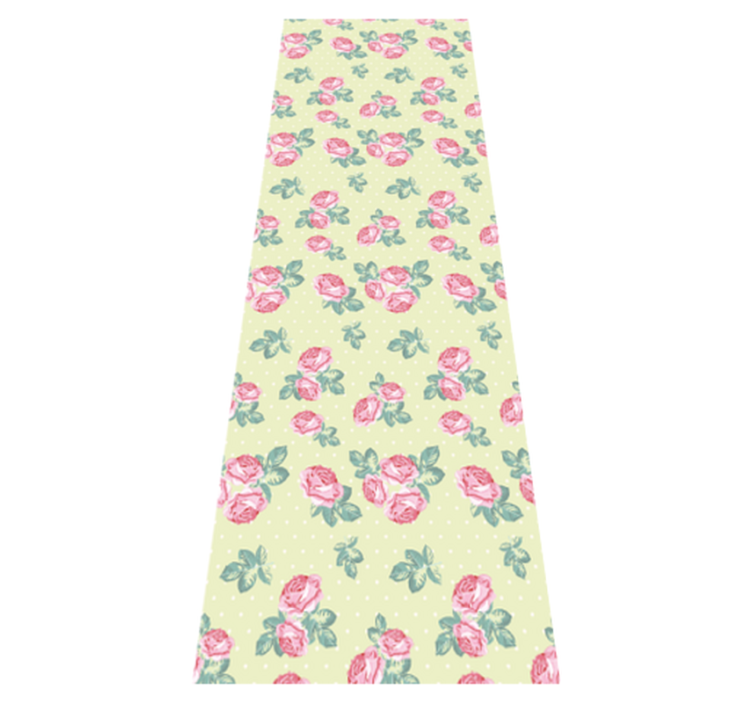 Tapis vinyle chambre style shabby chic à pois - TenStickers