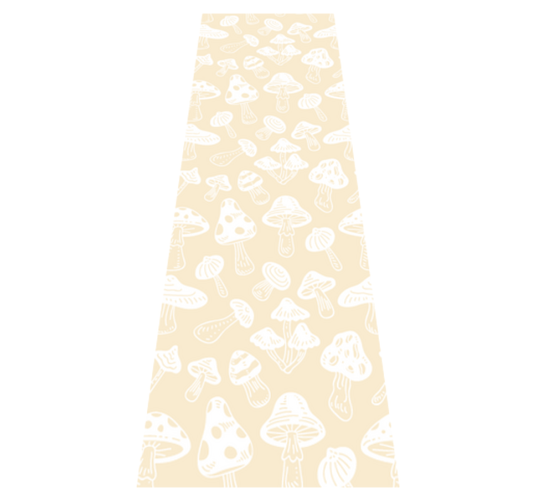 Tapis vinyle chambre motifs champignons beiges - TenStickers