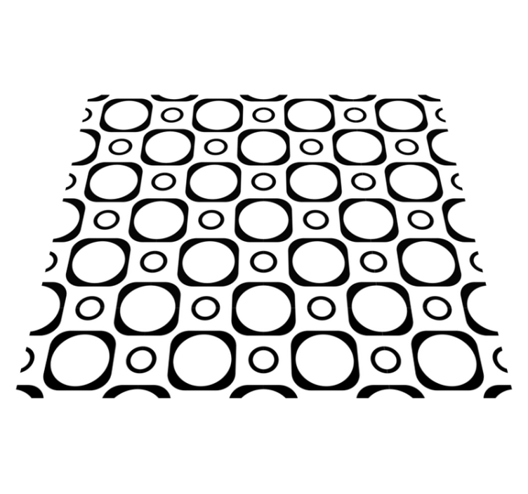 Tapis vinyle chambre carreaux noir et blanc - TenStickers