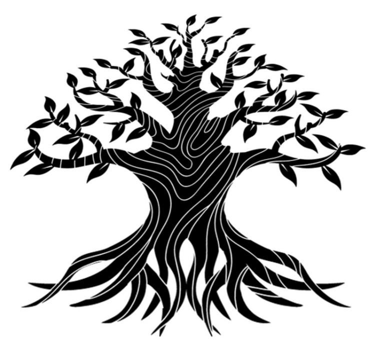Tapis vinyle nature lignes arbre de vie - TenStickers