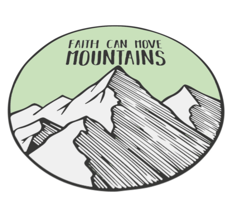 Tapis vinyle nature la foi peut déplacer des montagnes - TenStickers
