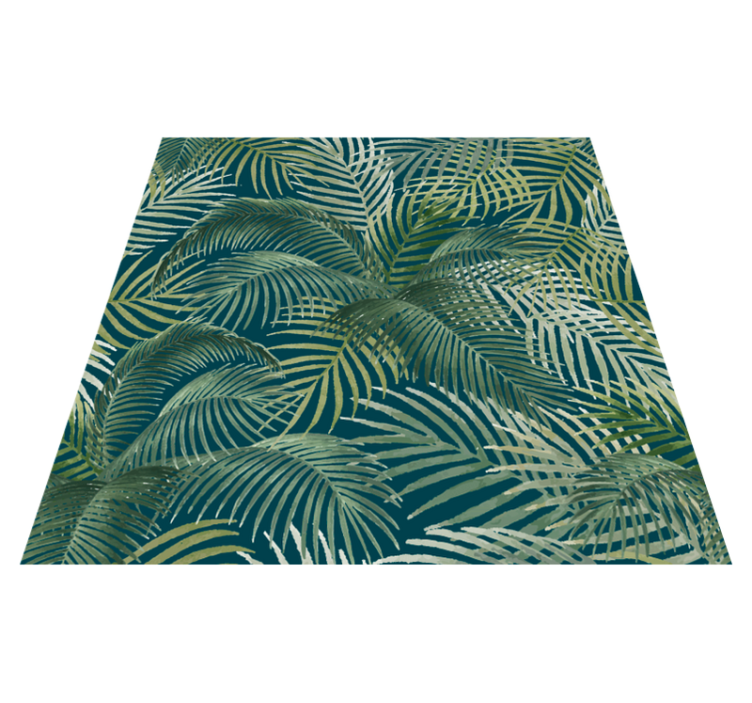 Tapis vinyle nature motif feuilles tropicales - TenStickers