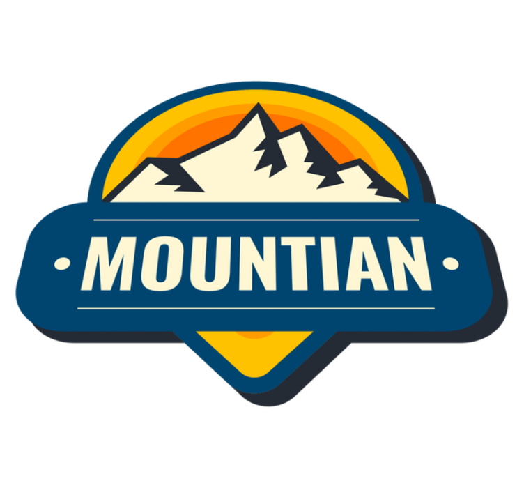 Tapis vinyle nature logo explorateurs de montagne - TenStickers