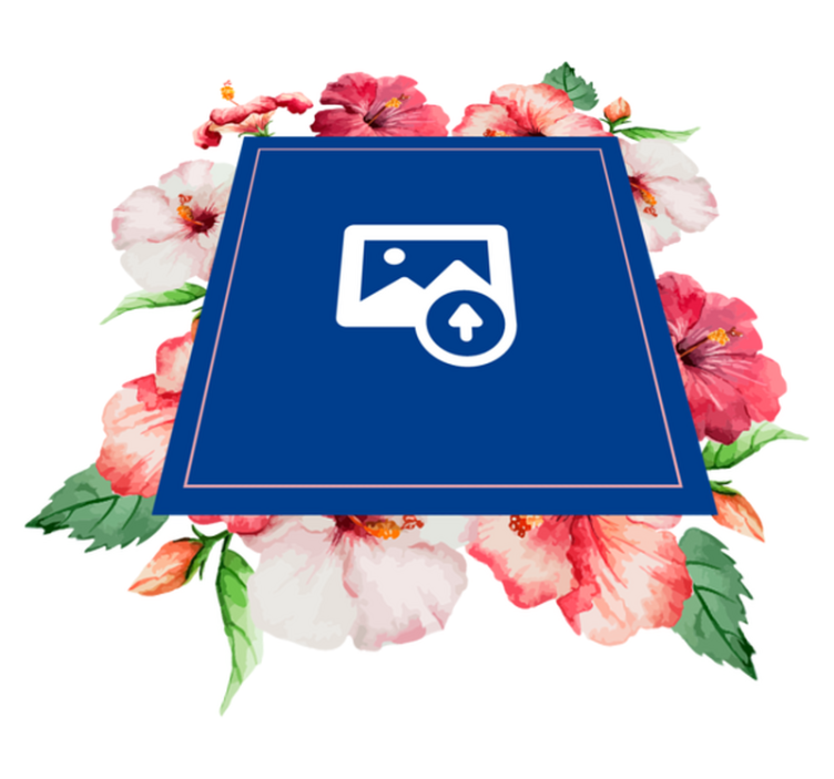 Tapis vinyle nature design floral hibiscus - TenStickers