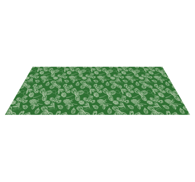 Tapis vinyle nature motif feuillage vert - TenStickers
