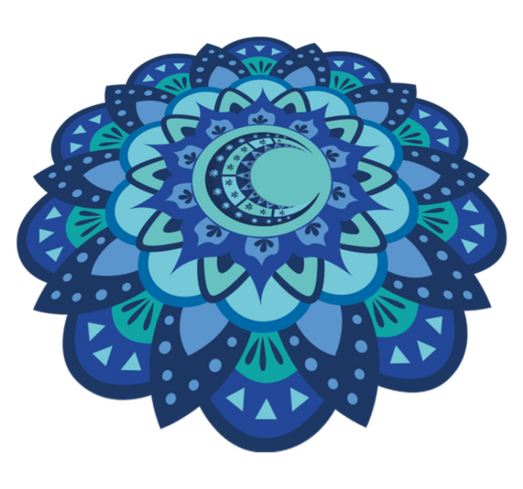 Tapis vinyle nature mandala botanique élaboré - TenStickers