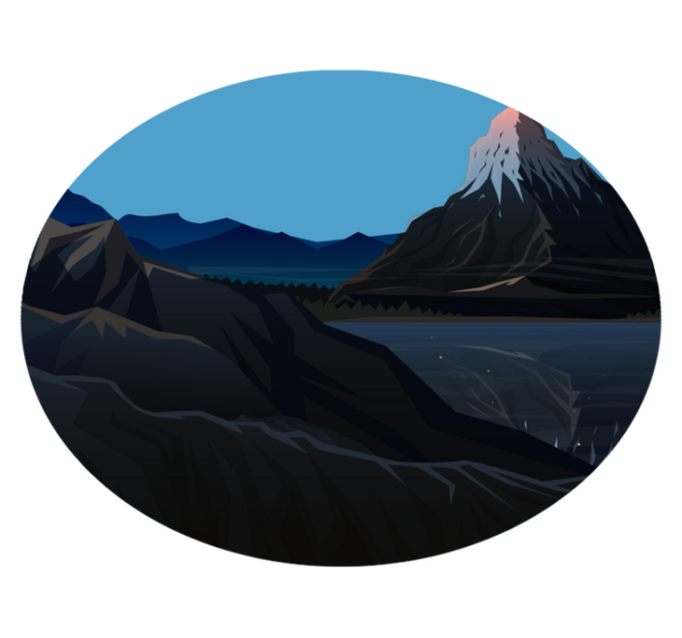 Tapis vinyle nature paysage de montagne - TenStickers
