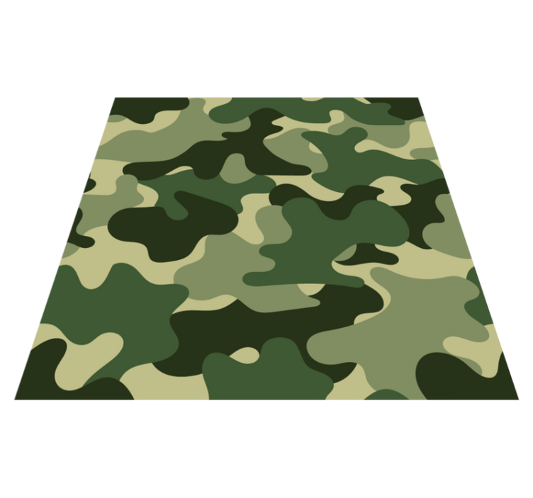 Tapis vinyle nature imprimé camouflage - TenStickers