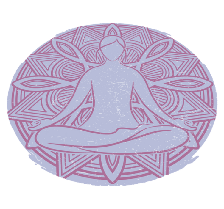 Tapis vinyle nature figure mandala méditative - TenStickers