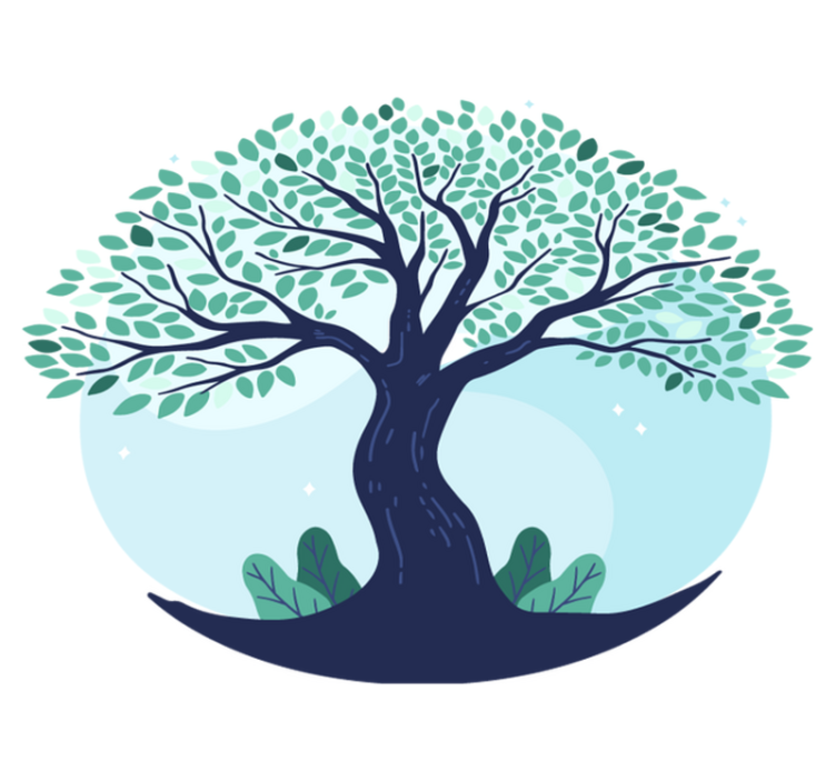 Tapis vinyle nature design arbre luxuriant - TenStickers