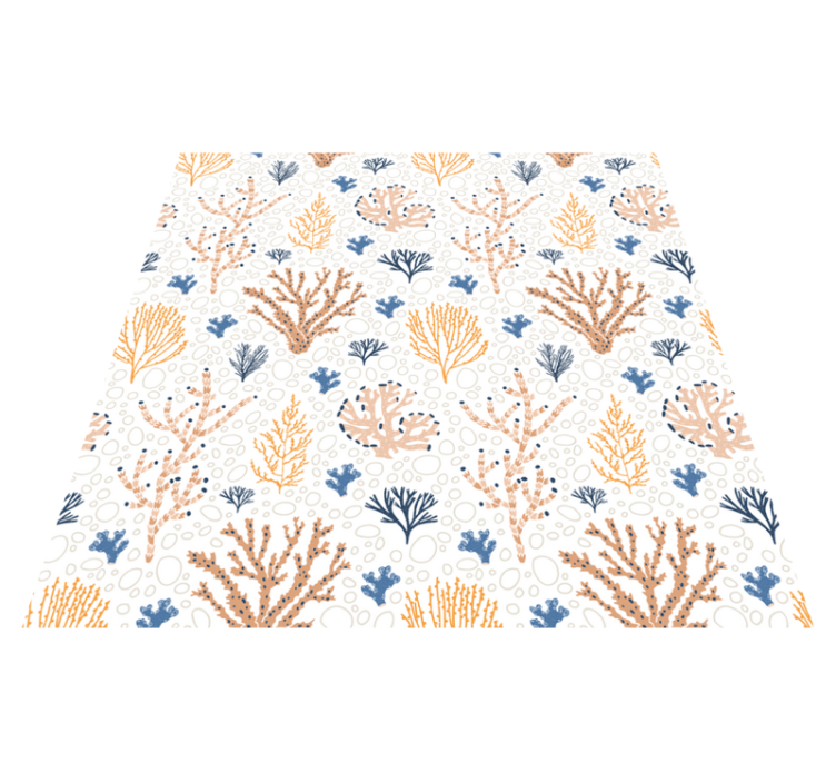 Tapis vinyle nature motif corail élégant - TenStickers