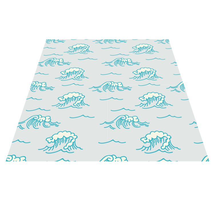 Tapis vinyle nature design à motifs vagues - TenStickers