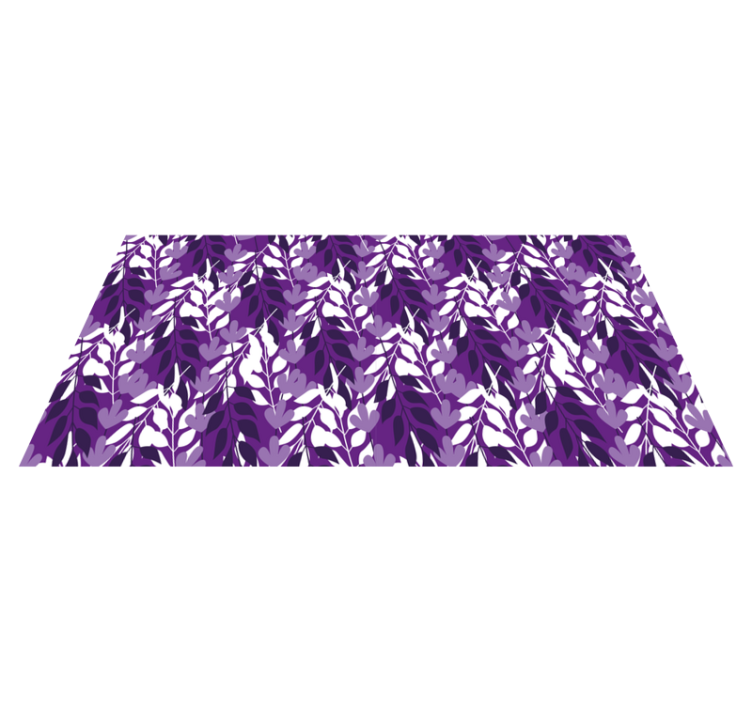 Tapis vinyle nature motif feuilles - TenStickers