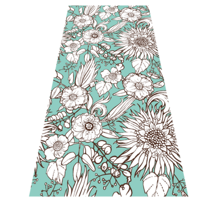 Tapis vinyle nature motif écran floral - TenStickers