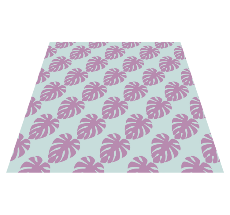 Tapis vinyle nature motif feuilles - TenStickers