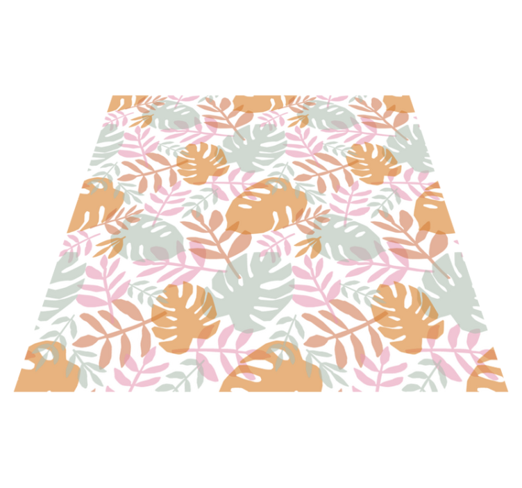 Tapis vinyle nature motif feuilles verdoyantes - TenStickers