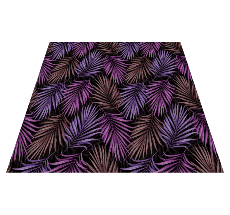 Tapis vinyle nature motif feuilles violettes - TenStickers