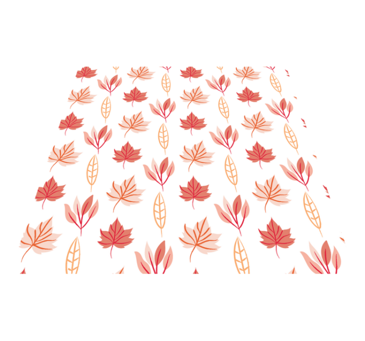Tapis vinyle plantes motifs feuilles roses d'automne - TenStickers