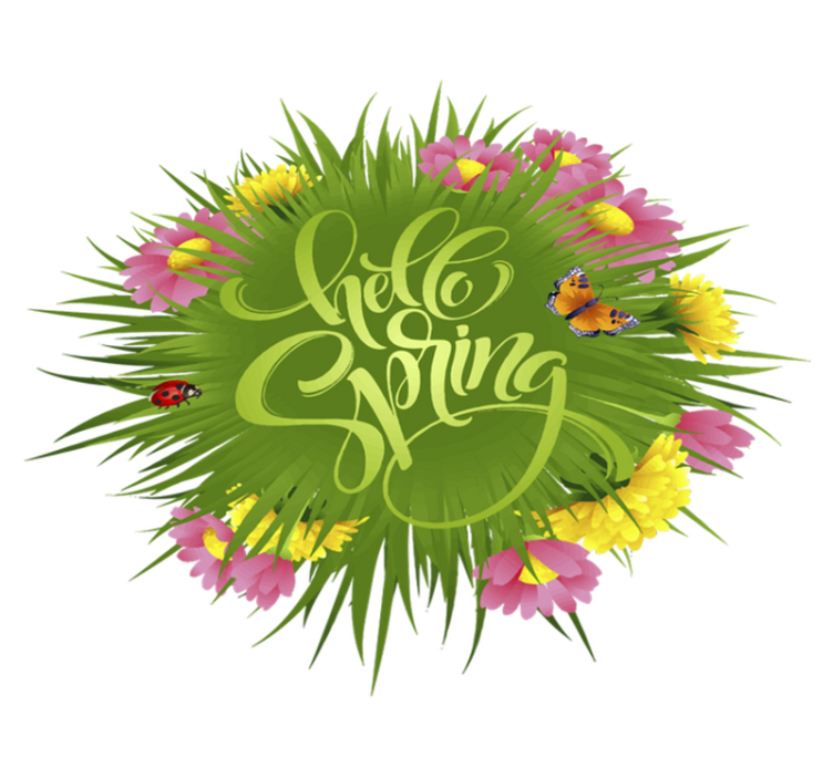 Tapis vinyle plantes fleurs des champs printemps - TenStickers