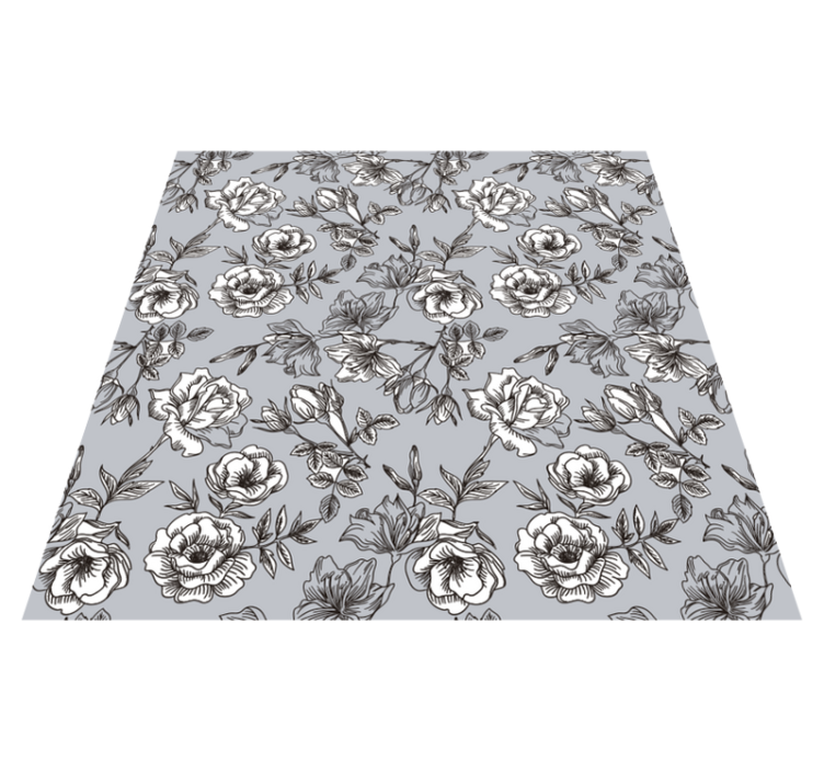 Tapis vinyle plantes fleurs translucides - TenStickers