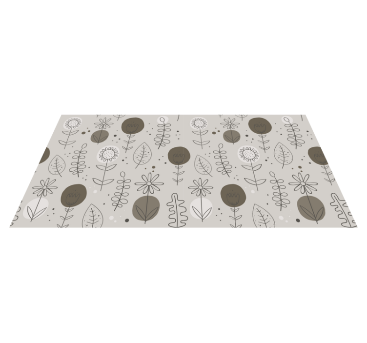 Tapis vinyle plantes motifs couleurs naturelles - TenStickers