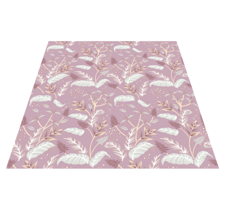 Tapis vinyle plantes design de feuilles tropicales roses - TenStickers