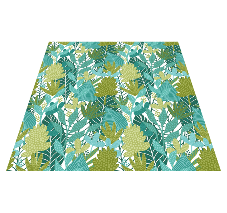 Tapis vinyle plantes design feuilles tropicales boho - TenStickers