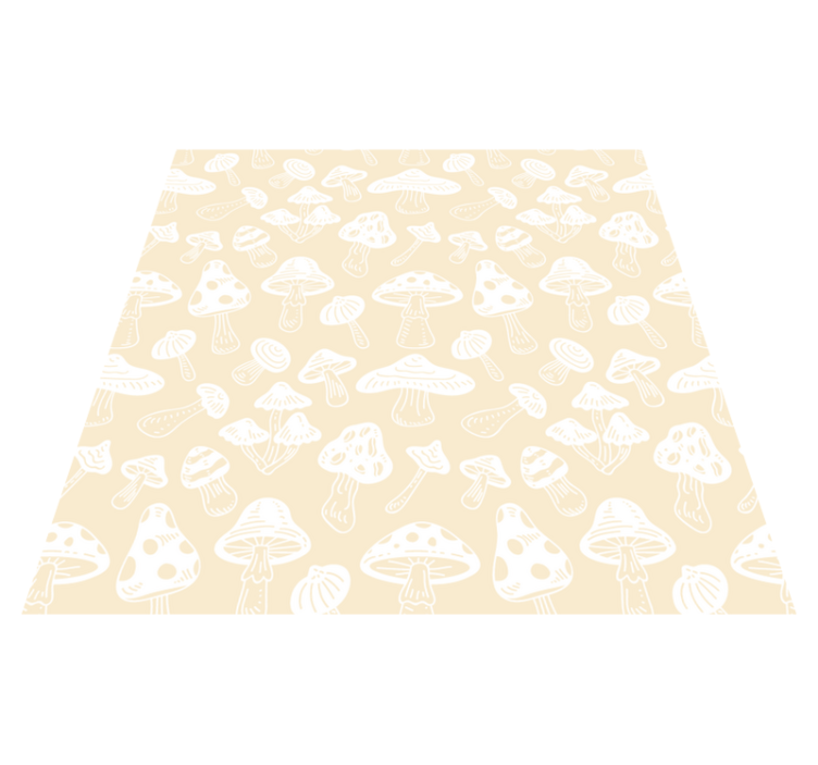 Tapis vinyle plantes designs champignons beiges - TenStickers