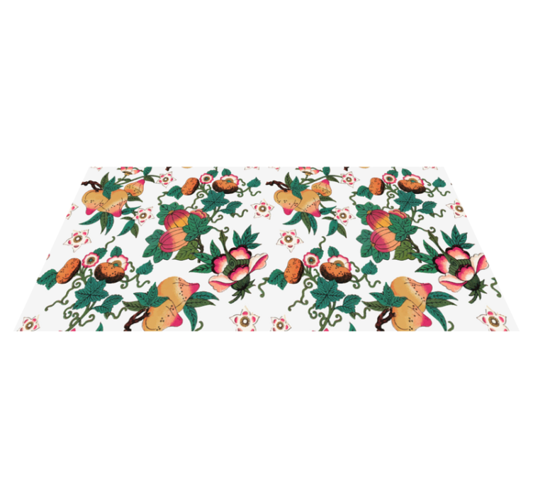 Tapis vinyle plantes imprimé floral multicolore été - TenStickers
