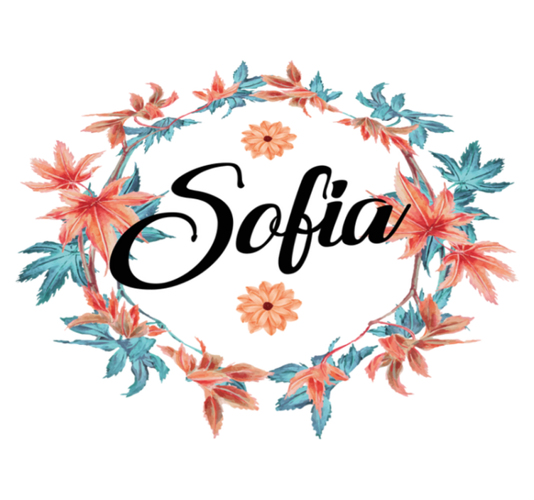 Tapis vinyle plantes couronne de fleurs d'automne - TenStickers