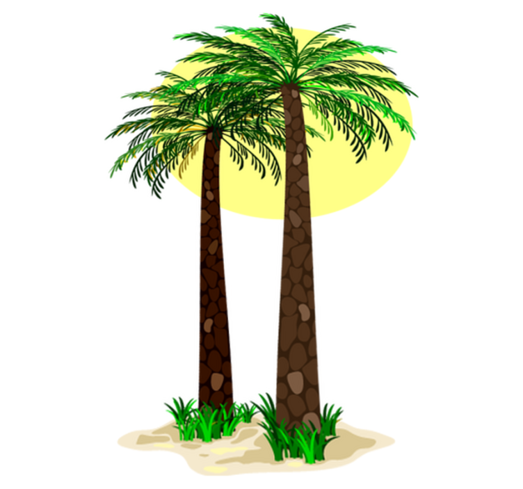 Tapis vinyle plantes palmiers tropicaux - TenStickers