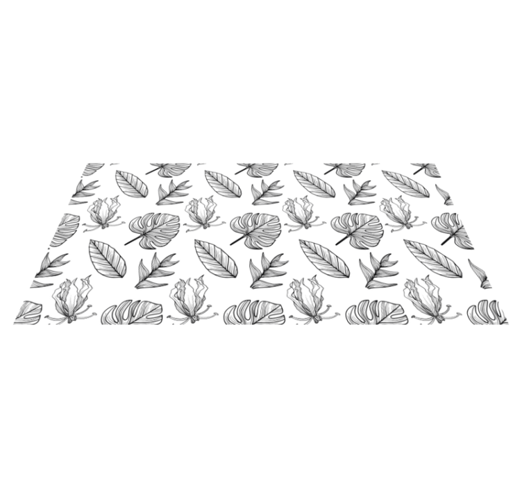 Tapis vinyle plantes motifs de feuillage - TenStickers