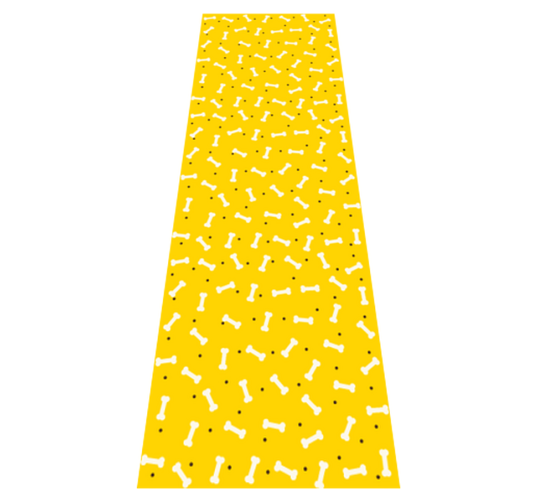 Tapis vinyle chambre os de chien sur fond jaune - TenStickers