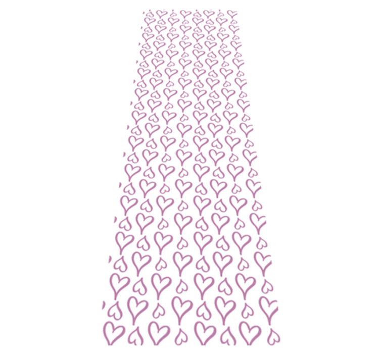 Tapis vinyle chambre icônes de cœur rose illustrées - TenStickers