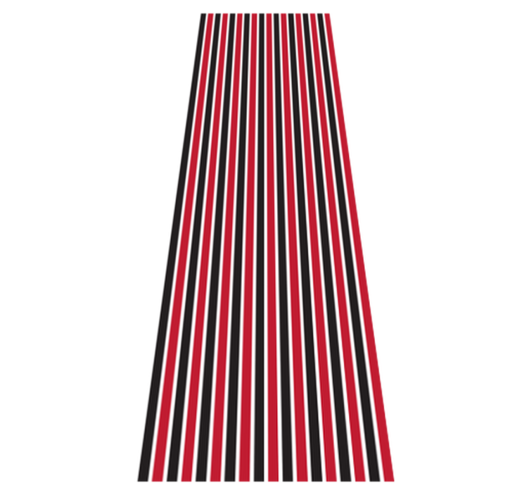 Tapis vinyle chambre motif vertical noir et rouge - TenStickers