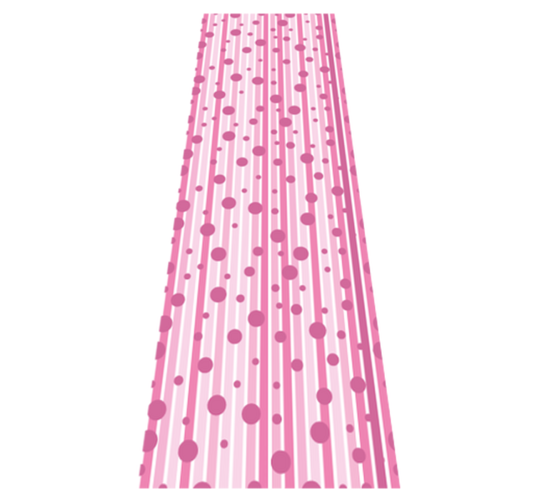Tapis vinyle chambre motif vertical rose et blanc - TenStickers