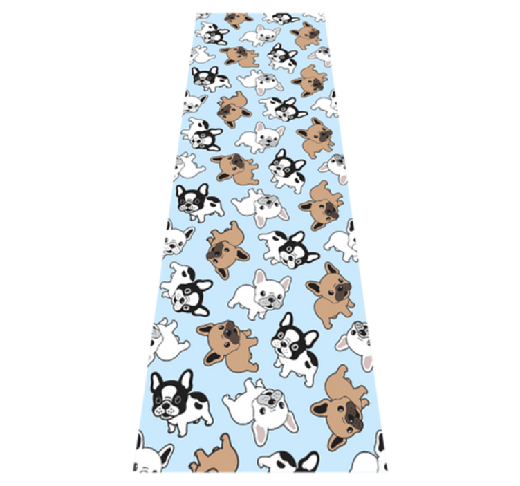 Tapis vinyle chambre motif bulldog français - TenStickers