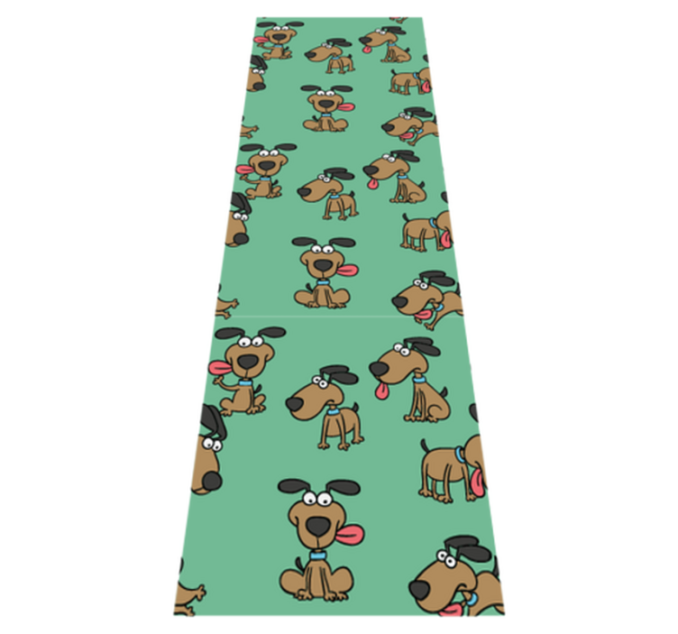 Tapis vinyle chambre style cartoon chien amusant - TenStickers