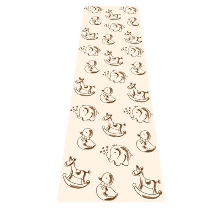 Tapis vinyle chambre design mignon éléphant canard cheval - TenStickers