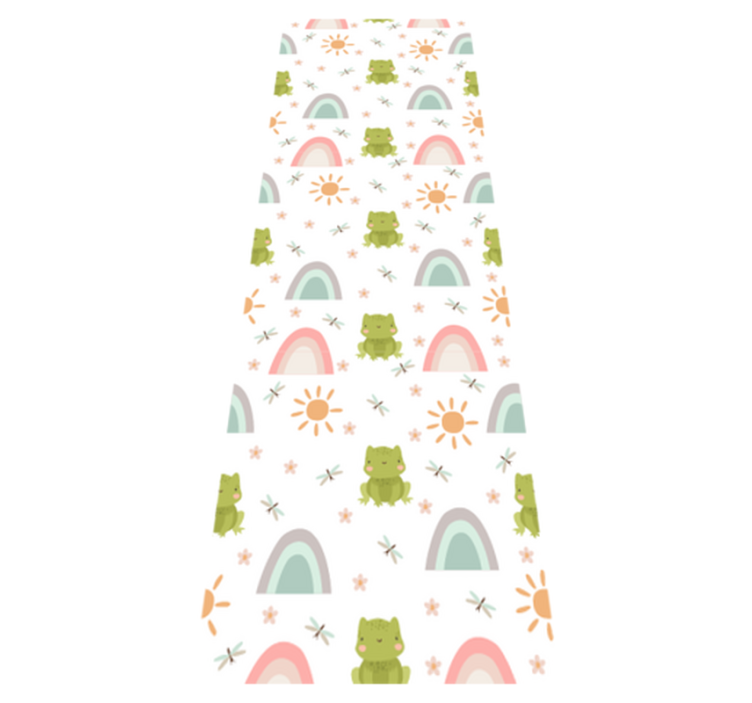 Tapis vinyle chambre design mignon grenouille tropicale - TenStickers