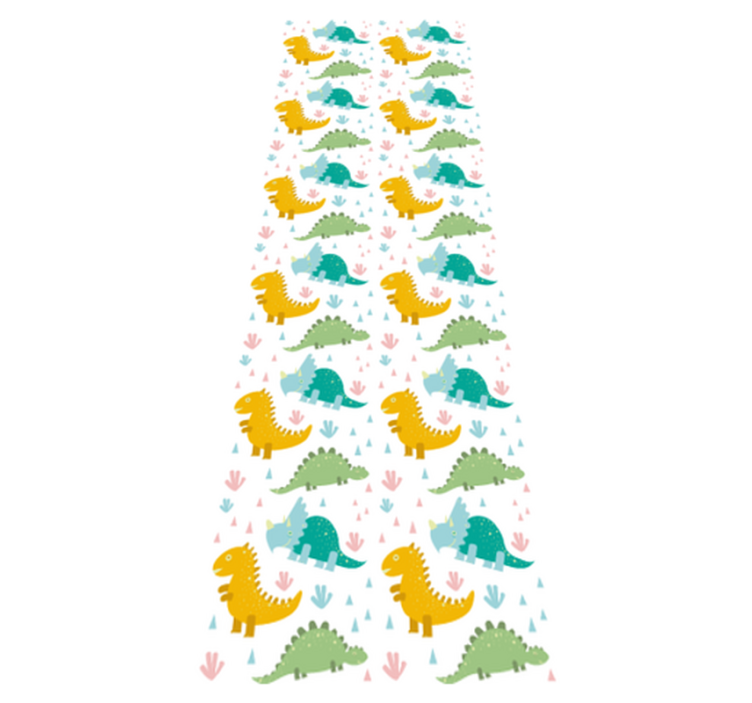 Tapis vinyle chambre motif dinosaures adorables - TenStickers
