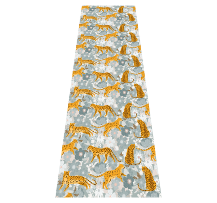 Tapis vinyle chambre animaux exotiques dessinés à la main - TenStickers