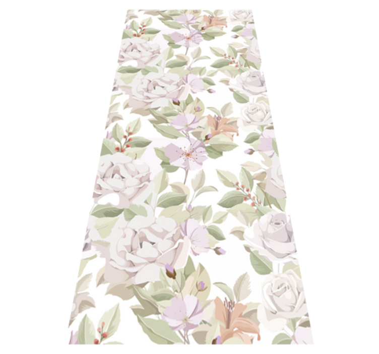 Tapis vinyle chambre motif floral élégant sans couture - TenStickers