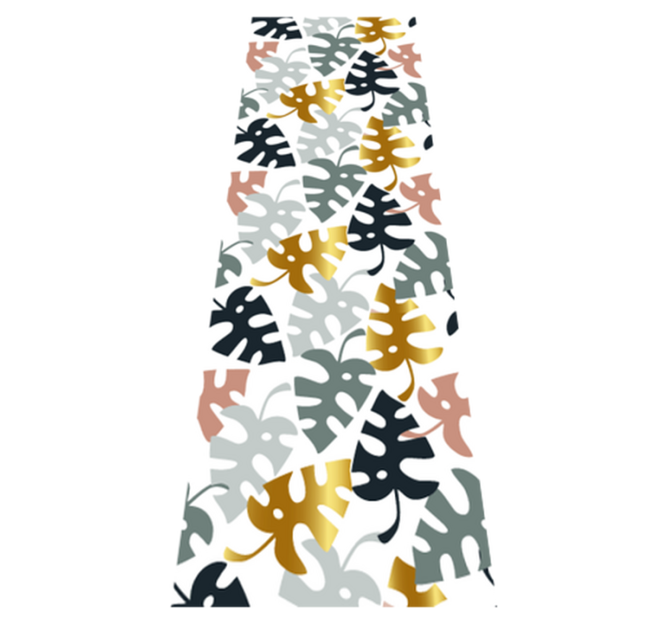 Tapis vinyle chambre feuilles dorées et multicolores - TenStickers