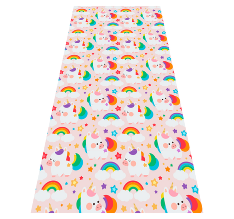 Tapis vinyle chambre chevaux colorés dessinés à la main - TenStickers
