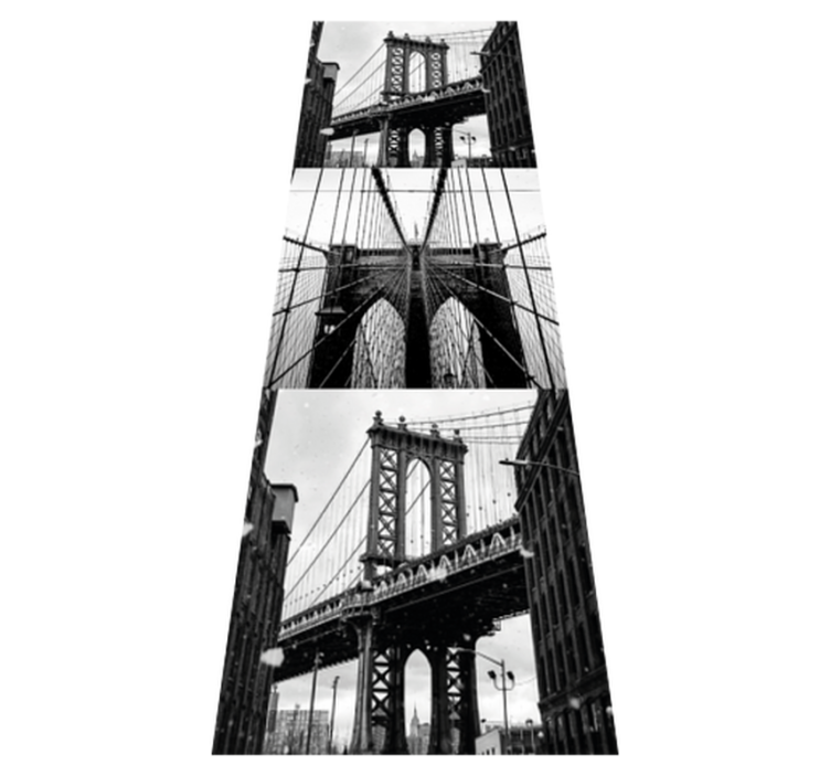 Tapis vinyle chambre collage du pont de brooklyn - TenStickers