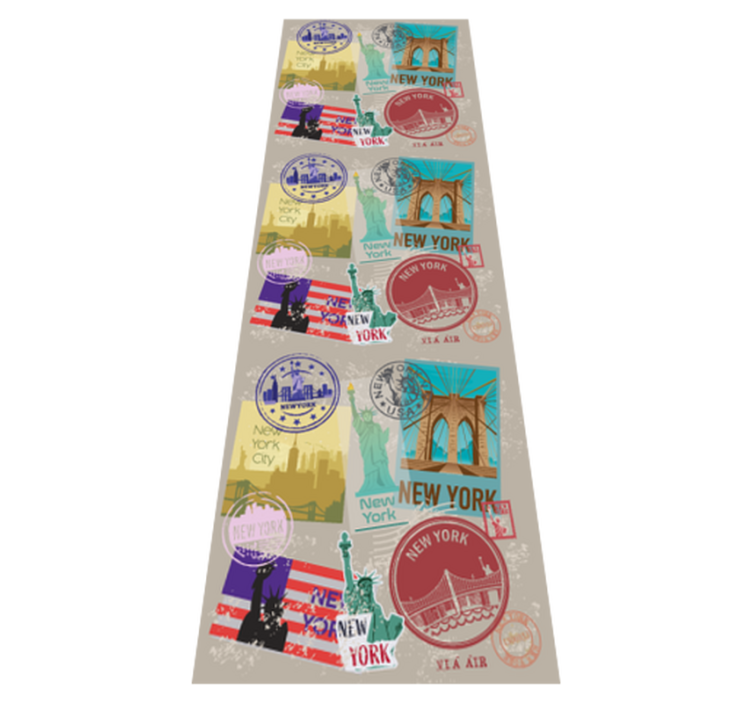 Tapis vinyle chambre collage ancien de nyc - TenStickers