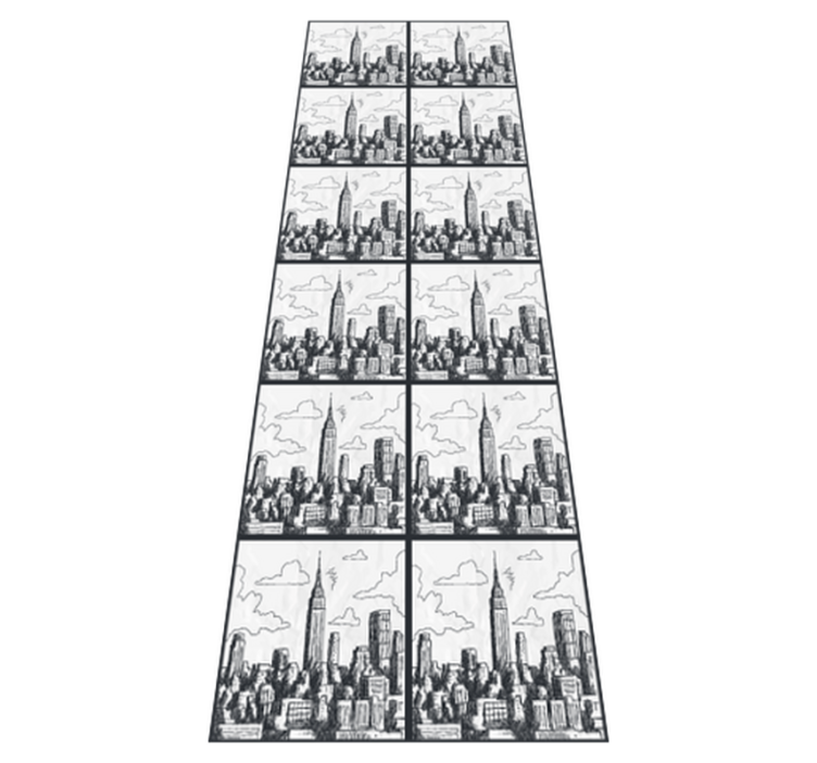 Tapis vinyle chambre collage croquis nyc - TenStickers