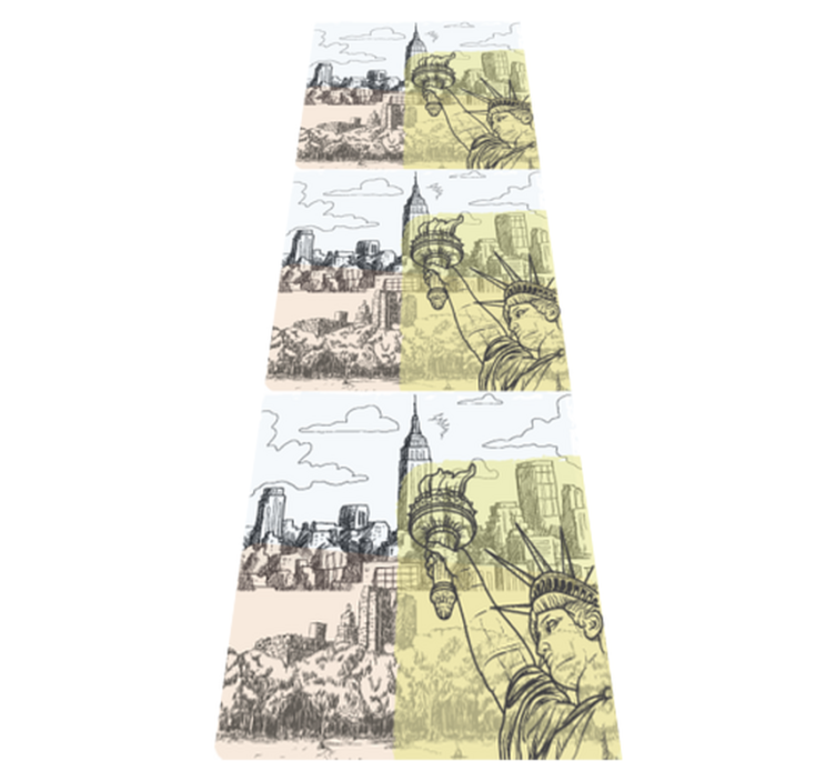 Tapis vinyle chambre collage vintage oldschool nyc - TenStickers